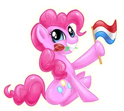 Size: 600x537 | Tagged: artist:avui, derpibooru import, dutch, flag, flower, netherlands, pinkie pie, safe, solo, tulip