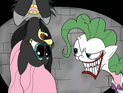 Size: 2000x1500 | Tagged: artist:flutteranderson, batman, crossover, dc comics, derpibooru import, fluttershy, pinkie joker, pinkie pie, safe, the joker