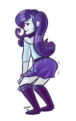 Size: 750x1200 | Tagged: suggestive, artist:php52, derpibooru import, rarity, equestria girls, ass, butt, butt shake, female, looking at you, looking back, looking back at you, rearity, sexy, solo, solo female, twerking