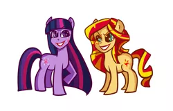 Size: 1000x645 | Tagged: safe, artist:php52, derpibooru import, sunset shimmer, twilight sparkle, human head pony, pony, equestria girls, faic, nightmare fuel, not salmon, wat, what has science done, why, wtf