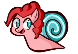 Size: 1000x702 | Tagged: artist:kaboodlesque, artist:php52, derpibooru import, original species, pinkie pie, safe, snail, snail pony, solo, species swap