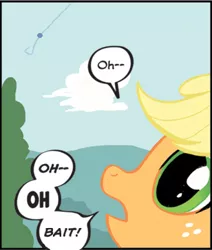 Size: 308x363 | Tagged: applejack, bait, derpibooru import, edit, friends forever, idw, reaction image, safe, solo, this is bait