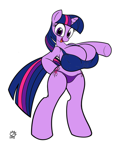 Size: 2700x3200 | Tagged: anthro, artist:badgerben, artist:ultragamer89, big breasts, bra, breasts, busty twilight sparkle, clothes, derpibooru import, female, huge breasts, impossibly large breasts, nudity, questionable, solo, solo female, twilight sparkle, underwear, unguligrade anthro