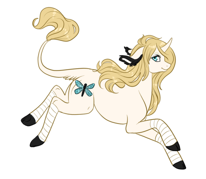 Size: 900x782 | Tagged: artist:noxxplush, classical unicorn, derpibooru import, leonine tail, oc, oc:damsel, safe, simple background, solo, transparent background, unofficial characters only