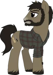 Size: 850x1207 | Tagged: safe, artist:tambelon, derpibooru import, ponified, pony, joel, male, solo, stallion, the last of us, video game