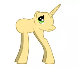 Size: 549x480 | Tagged: safe, derpibooru import, oc, unofficial characters only, pony, unicorn, pony creator, 9000 hours in pony creator, horsebutt, plot, simple background, solo, wat, white background