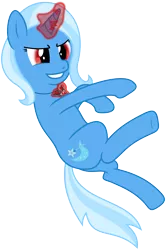 Size: 5000x7529 | Tagged: safe, artist:darknisfan1995, derpibooru import, trixie, pony, unicorn, absurd resolution, alicorn amulet, female, magic, mare, simple background, solo, transparent background, vector