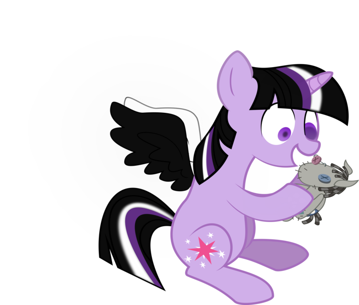 Size: 5295x4506 | Tagged: safe, artist:drgamer7065, derpibooru import, smarty pants, twilight sparkle, twilight sparkle (alicorn), alicorn, pony, absurd resolution, black and white mane, female, mare, pages of harmony, simple background, solo, transparent background, twilight snapple, vector