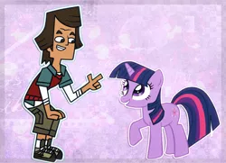 Size: 868x627 | Tagged: artist:noah-nyan, crossover, derpibooru import, human, noah, safe, total drama, twilight sparkle