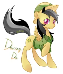 Size: 560x650 | Tagged: safe, artist:ning, derpibooru import, daring do, pegasus, pony, colored pupils, cute, daring dorable, female, mare, pixiv, simple background, solo, white background