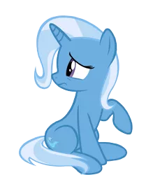 Size: 3411x3896 | Tagged: safe, artist:sofunnyguy, derpibooru import, trixie, pony, unicorn, female, mare, sad, simple background, solo, transparent background, vector