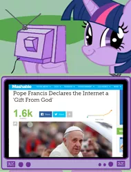 Size: 1120x1476 | Tagged: derpibooru import, exploitable meme, internet, meme, obligatory pony, pope, pope francis, safe, tv meme, twiface, twilight sparkle