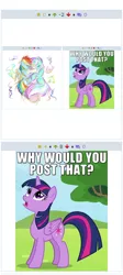 Size: 256x571 | Tagged: safe, derpibooru import, lyra heartstrings, rainbow dash, sweetie belle, twilight sparkle, twilight sparkle (alicorn), alicorn, pony, derpibooru, exploitable meme, female, image macro, juxtaposition, juxtaposition fail, juxtaposition win, lesbian, mare, meme, meta, snuggling