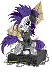 Size: 3508x4961 | Tagged: alternate hairstyle, artist:toonlancer, clothes, derpibooru import, headphones, hilarious in hindsight, hoodie, mohawk, piercing, punk, raripunk, rarity, safe, solo