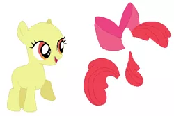 Size: 483x323 | Tagged: safe, artist:selenaede, derpibooru import, apple bloom, earth pony, pony, base, simple background, solo, white background