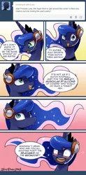 Size: 944x1920 | Tagged: artist:johnjoseco, ask, ask gaming princess luna, blushing, comic, derpibooru import, gamer luna, headset, princess luna, safe, sports, super bowl, tumblr