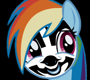 Size: 300x268 | Tagged: artist:metabolikjeckel, derpibooru import, insane clown posse, juggalo, meme, rainbow dash, safe, shaggy 2 dope, solo