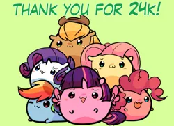 Size: 672x487 | Tagged: safe, derpibooru import, applejack, fluttershy, pinkie pie, rainbow dash, rarity, twilight sparkle, twilight sparkle (alicorn), alicorn, pony, ask my little chubbies, female, mane six, mare