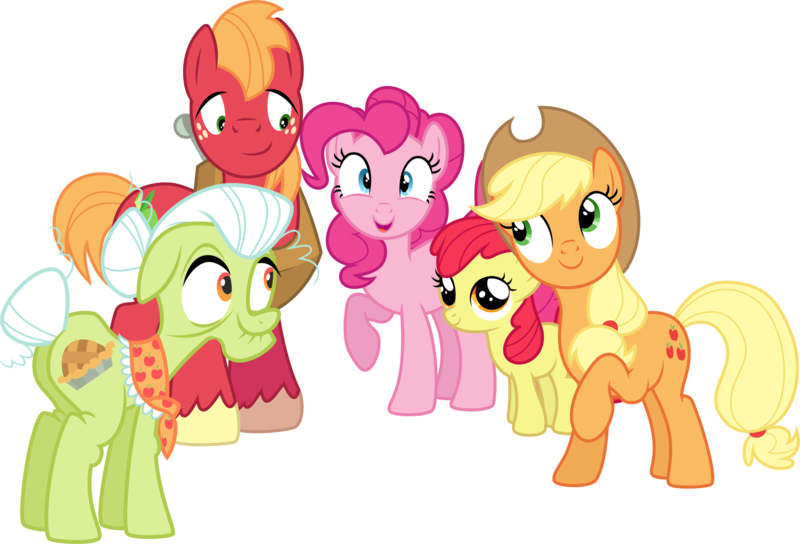 Size: 1590x1082 | Tagged: safe, artist:jeatz-axl, derpibooru import, apple bloom, applejack, big macintosh, granny smith, pinkie pie, earth pony, pony, pinkie apple pie, male, simple background, stallion, svg, transparent background, vector