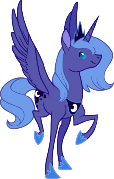 Size: 479x750 | Tagged: safe, artist:nooby-banana, derpibooru import, princess luna, s1 luna, simple background, solo