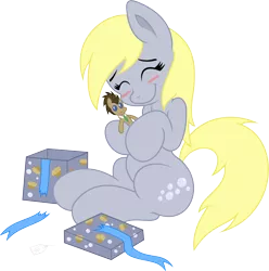 Size: 5000x5043 | Tagged: safe, artist:darknisfan1995, artist:dubstepbrony4life, derpibooru import, derpy hooves, doctor whooves, time turner, pegasus, pony, absurd resolution, blushing, doctorderpy, doll, female, mare, shipping, simple background, solo, straight, transparent background, vector