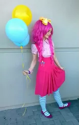 Size: 453x720 | Tagged: artist:wicked--wonderland, balloon, cosplay, derpibooru import, human, irl, irl human, photo, pinkie pie, safe, solo