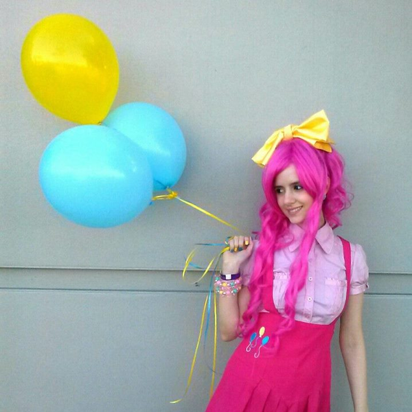 Size: 718x718 | Tagged: artist:wicked--wonderland, balloon, cosplay, derpibooru import, human, irl, irl human, photo, pinkie pie, safe, solo