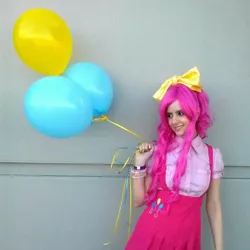 Size: 718x718 | Tagged: artist:wicked--wonderland, balloon, cosplay, derpibooru import, human, irl, irl human, photo, pinkie pie, safe, solo