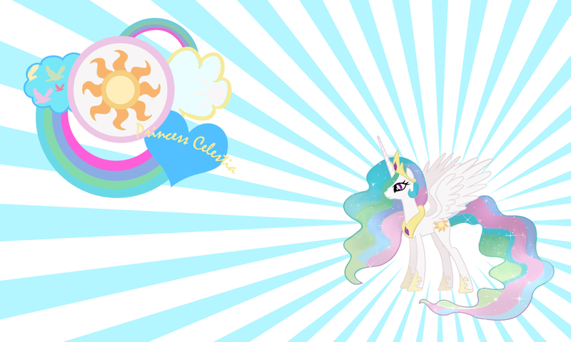 Size: 2000x1200 | Tagged: safe, artist:evilarticfox, derpibooru import, princess celestia, crown, cutie mark, jewelry, peytral, regalia, solo, vector, wallpaper