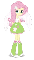 Size: 676x1183 | Tagged: dead source, safe, artist:rainbowdashswagger, derpibooru import, fluttershy, equestria girls, angel, angelic wings, clothes, fluttershy the angel, simple background, solo, transparent background, vector, winged humanization