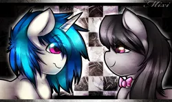 Size: 1280x760 | Tagged: safe, artist:mixipony, derpibooru import, octavia melody, vinyl scratch, solo