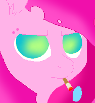 Size: 196x211 | Tagged: artist:princessamity, changeling, cigarette, derpibooru import, disguise, icon, oc, piercing, pinkie pie, pixel art, portrait, safe, solo, unamused