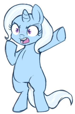 Size: 316x480 | Tagged: safe, artist:lulubell, derpibooru import, trixie, pony, angry, bipedal, filly, simple background, solo, transparent background, vector, younger