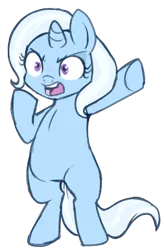 Size: 316x480 | Tagged: safe, artist:lulubell, derpibooru import, trixie, pony, angry, bipedal, filly, simple background, solo, transparent background, vector, younger