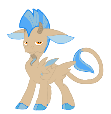 Size: 374x385 | Tagged: safe, artist:princessamity, derpibooru import, oc, unofficial characters only, goat, hybrid, original species, pegasus, goatee, horns, looking at you, mohawk, simple background, solo, transparent background