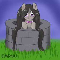 Size: 500x500 | Tagged: 30 minute art challenge, alternate hairstyle, artist:empyu, cute, derpibooru import, octavia melody, sadako, safe, solo, tavibetes, the ring, well