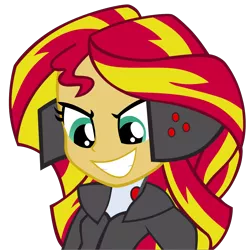 Size: 2500x2500 | Tagged: artist needed, source needed, safe, derpibooru import, sunset shimmer, equestria girls, konami, metal gear, metal gear rising, solo, sundowner