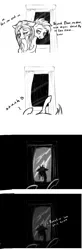 Size: 540x1655 | Tagged: artist:madhotaru, caught, comic, derpibooru import, giraffe, monochrome, oc, oc:twiggy, suggestive, unofficial characters only, voyeurism