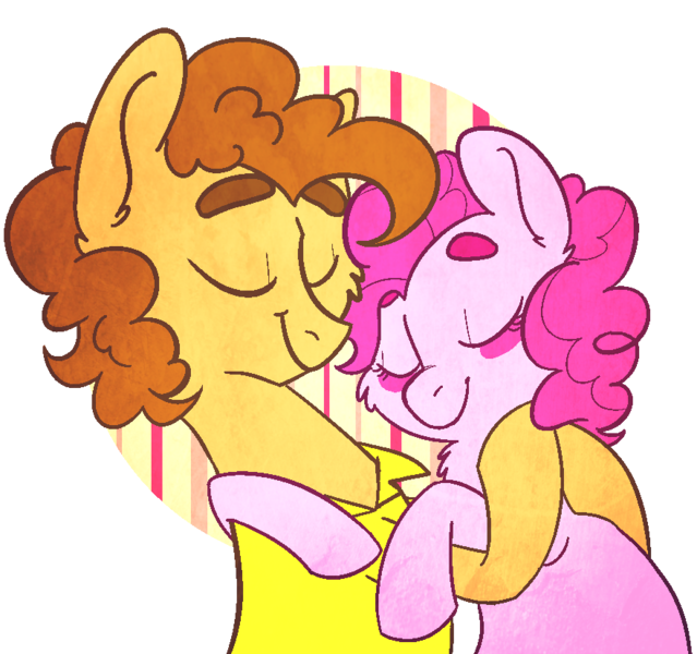 Size: 880x826 | Tagged: safe, artist:flower-power-love, derpibooru import, cheese sandwich, pinkie pie, pinkie pride, cheesepie, female, hug, male, straight