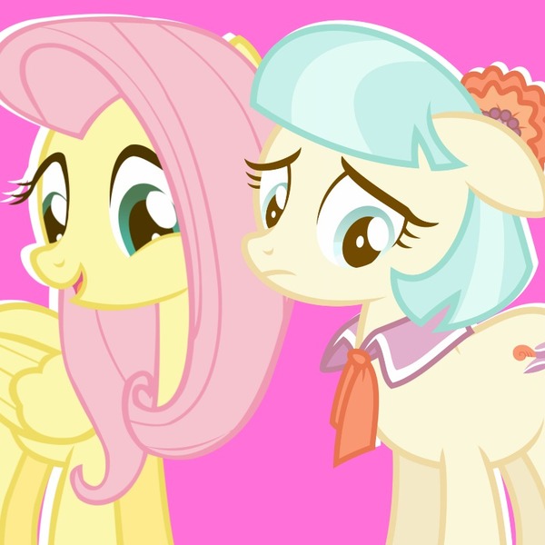 Size: 800x800 | Tagged: artist:princessmarceline2, coco pommel, cocoshy, female, fluttershy, lesbian, safe, shipping