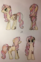 Size: 640x960 | Tagged: safe, artist:cloudy-loves-muffin, derpibooru import, oc, unofficial characters only, pony, unicorn, adoptable, freckles, solo, traditional art