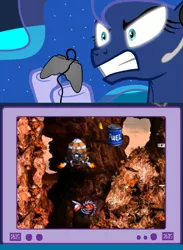 Size: 563x769 | Tagged: derpibooru import, donkey kong, donkey kong country, donkey kong country 3, exploitable meme, gamer luna, meme, nintendo, obligatory pony, princess luna, rage, rareware, rocket rush, safe, tv meme