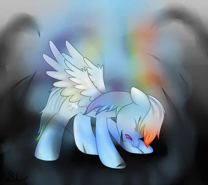 Size: 700x622 | Tagged: safe, artist:shiverbear, derpibooru import, rainbow dash, solo