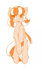 Size: 680x1160 | Tagged: safe, artist:pluto manson, color edit, derpibooru import, oc, oc:orange cream, unofficial characters only, original species, pony, bipedal, doodle, for sale, solo