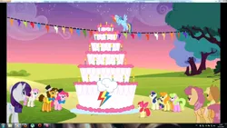 Size: 1920x1080 | Tagged: apple bloom, applejack, bon bon, cake, carrot top, cheese sandwich, daisy, derpibooru import, dizzy twister, flower wishes, golden harvest, orange swirl, pinkie pie, pinkie pride, rainbow dash, rarity, safe, screencap, sweetie drops, twinkleshine