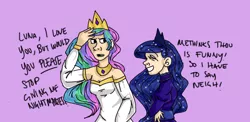 Size: 1272x620 | Tagged: artist:mcwhale4, derpibooru import, human, humanized, light skin, princess celestia, princess luna, safe, simple background