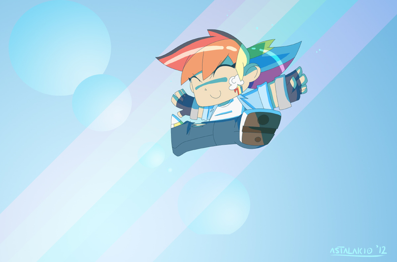 Size: 1200x791 | Tagged: artist:astalakio, derpibooru import, human, humanized, light skin, rainbow dash, safe, solo