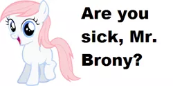 Size: 506x250 | Tagged: artist:leapingriver, blank flank, bronybait, cute, derpibooru import, female, filly, filly nurse redheart, looking at you, mr. brony, nurse redheart, open mouth, safe, smiling, solo, younger