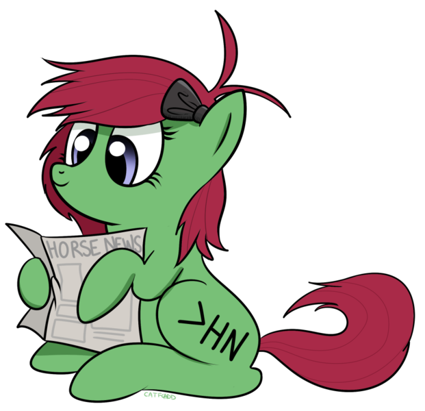 Size: 900x869 | Tagged: 4chan, artist:catfood-mcfly, derpibooru import, horse news, /mlp/, newspaper, oc, oc:newsie, safe, solo, unofficial characters only