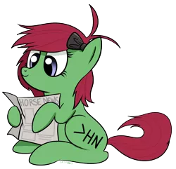 Size: 900x869 | Tagged: 4chan, artist:catfood-mcfly, derpibooru import, horse news, /mlp/, newspaper, oc, oc:newsie, safe, solo, unofficial characters only